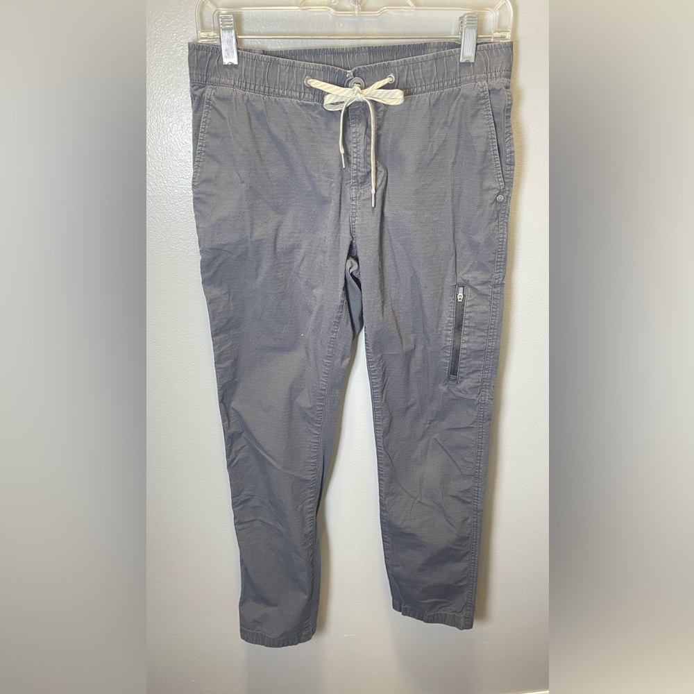 Vuori Women's Gray Pull On Ripstop Cotton Stretch Drawstring Pants Size Small - Picture 1 of 3